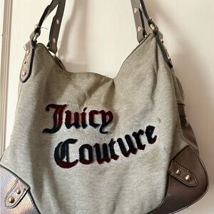 Juicy Couture Gray and Brown Shoulder Bag